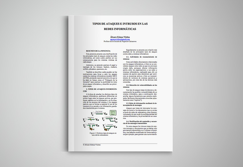 Tipos de ataques y de intrusos en las redes informáticas